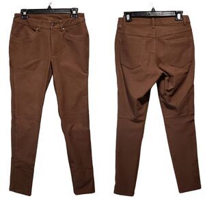 Lululemon ABC Slim Pant Mens 8 Washed Brown Sage Zip Pocket Tapered Commute